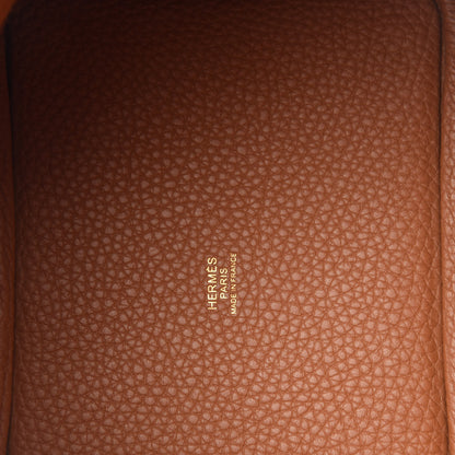 Hermes Taurillon Clemence Picotin Lock 18 PM Gold 8 of 11