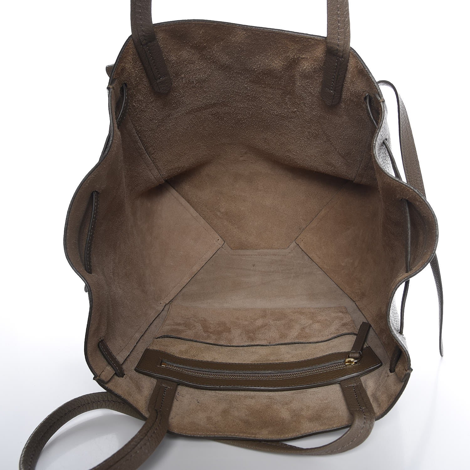 Celine Soft Grained Calfskin Small Belt Cabas Phantom Taupe 5 of 15