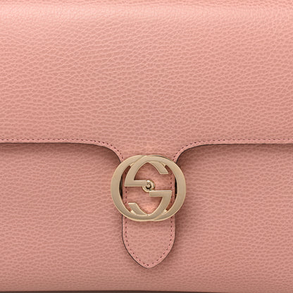 Gucci Dollar Calfskin Medium Interlocking G Top Handle Shoulder Bag Soft Pink 8 of 10