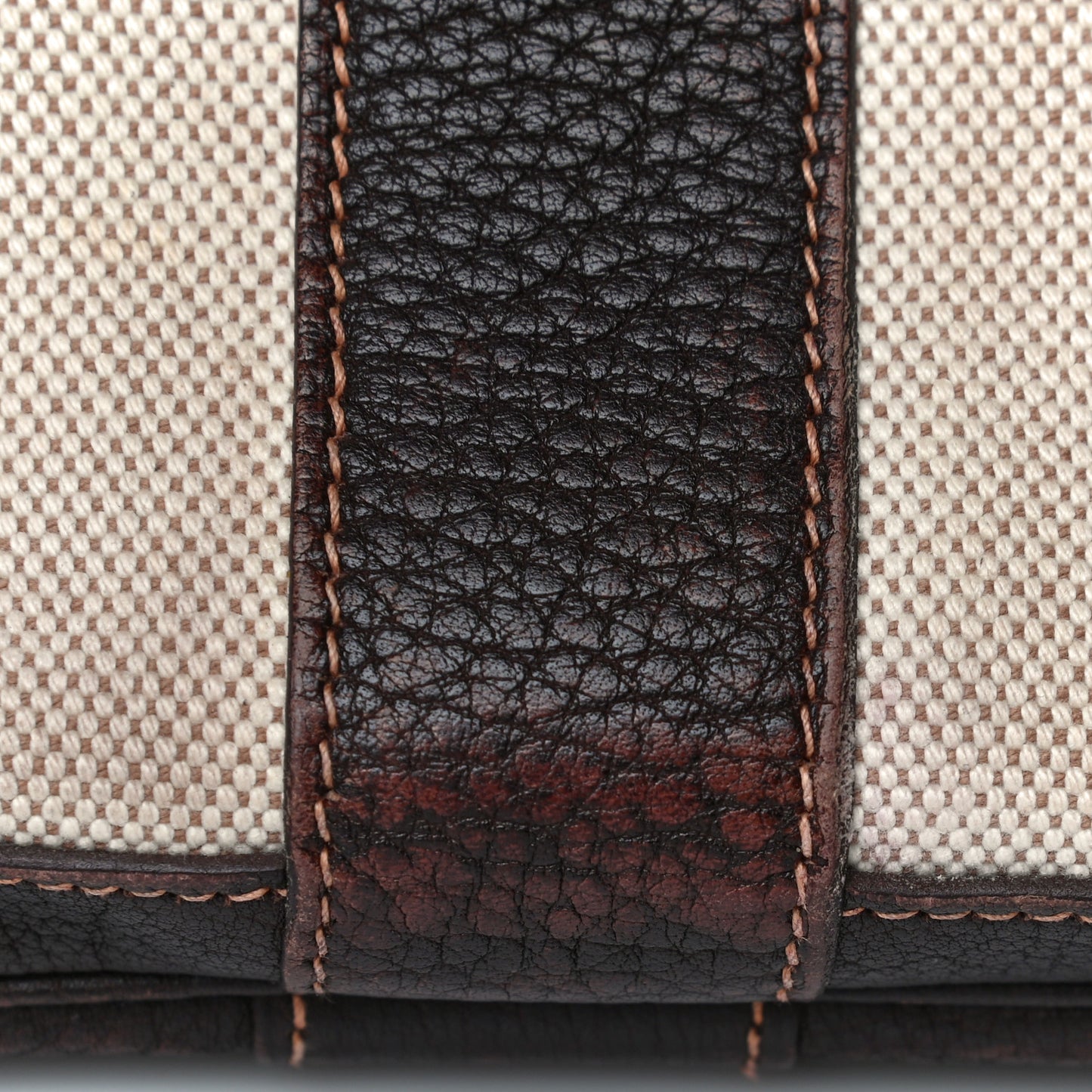 Buffle Sindhu Toile Garden Party 36 MM Tote Marron Fonce
