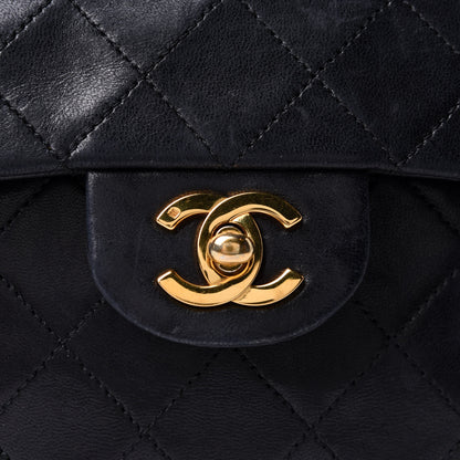 Chanel Lambskin Quilted Medium Double Flap Black 7 of 11