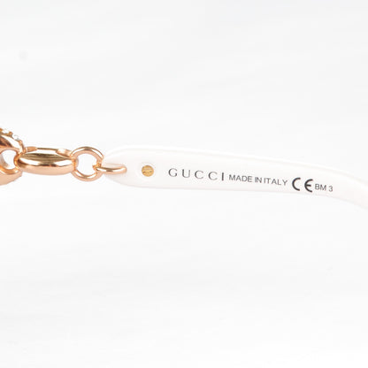 Gucci Crystal Marina Chain Aviator Sunglasses 4230/S White 5 of 5