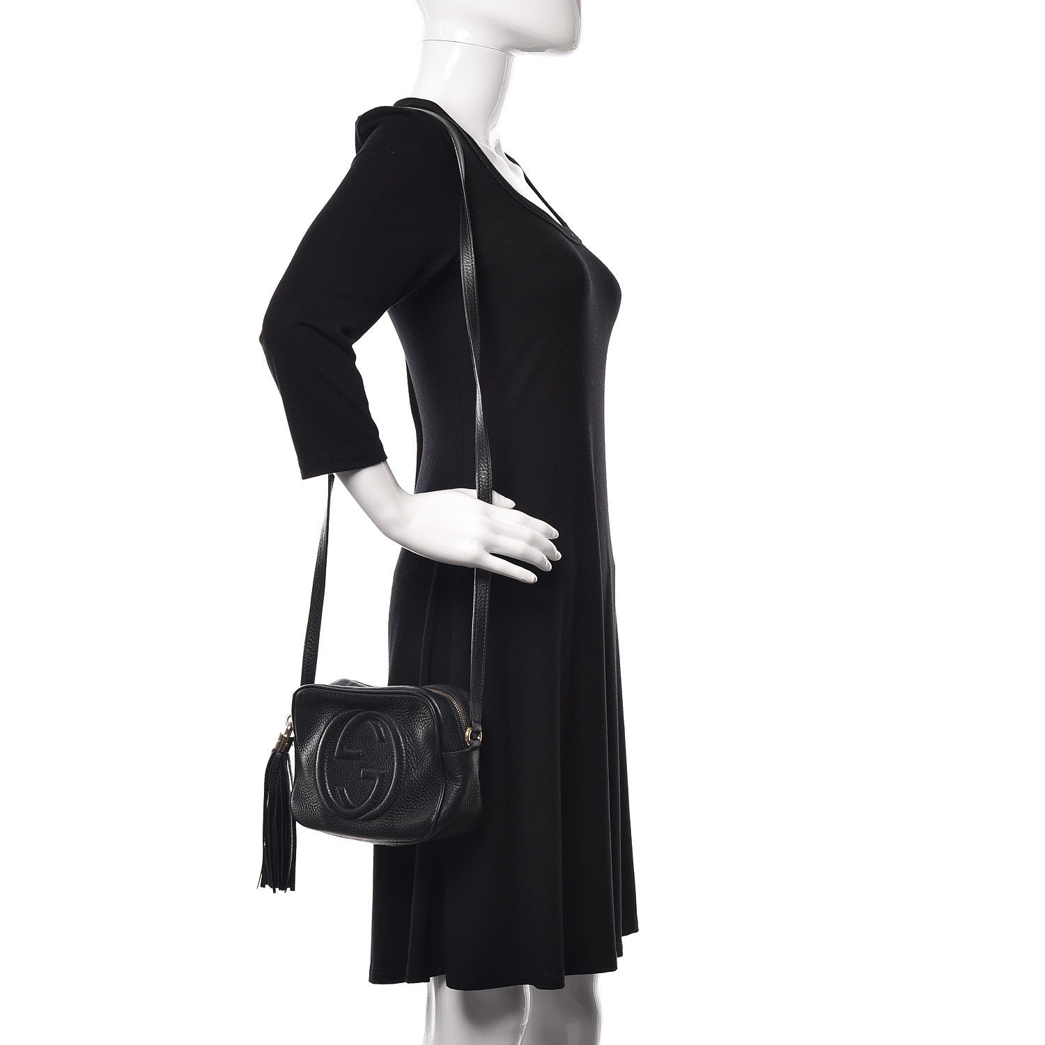 Gucci Pebbled Calfskin Small Soho Disco Bag Black 2 of 13