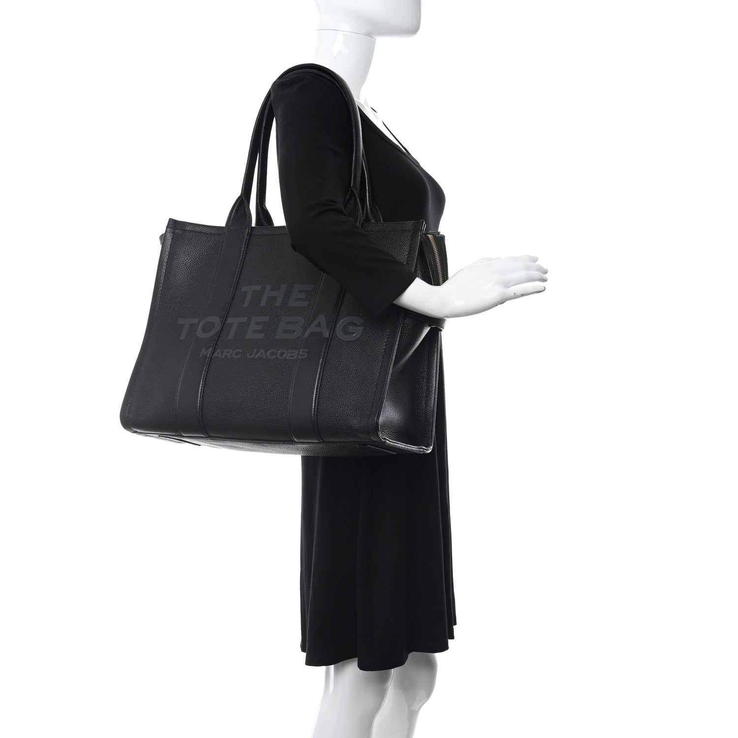 Marc Jacobs Grained Calfskin Large The Tote Bag Black 2 of 15
