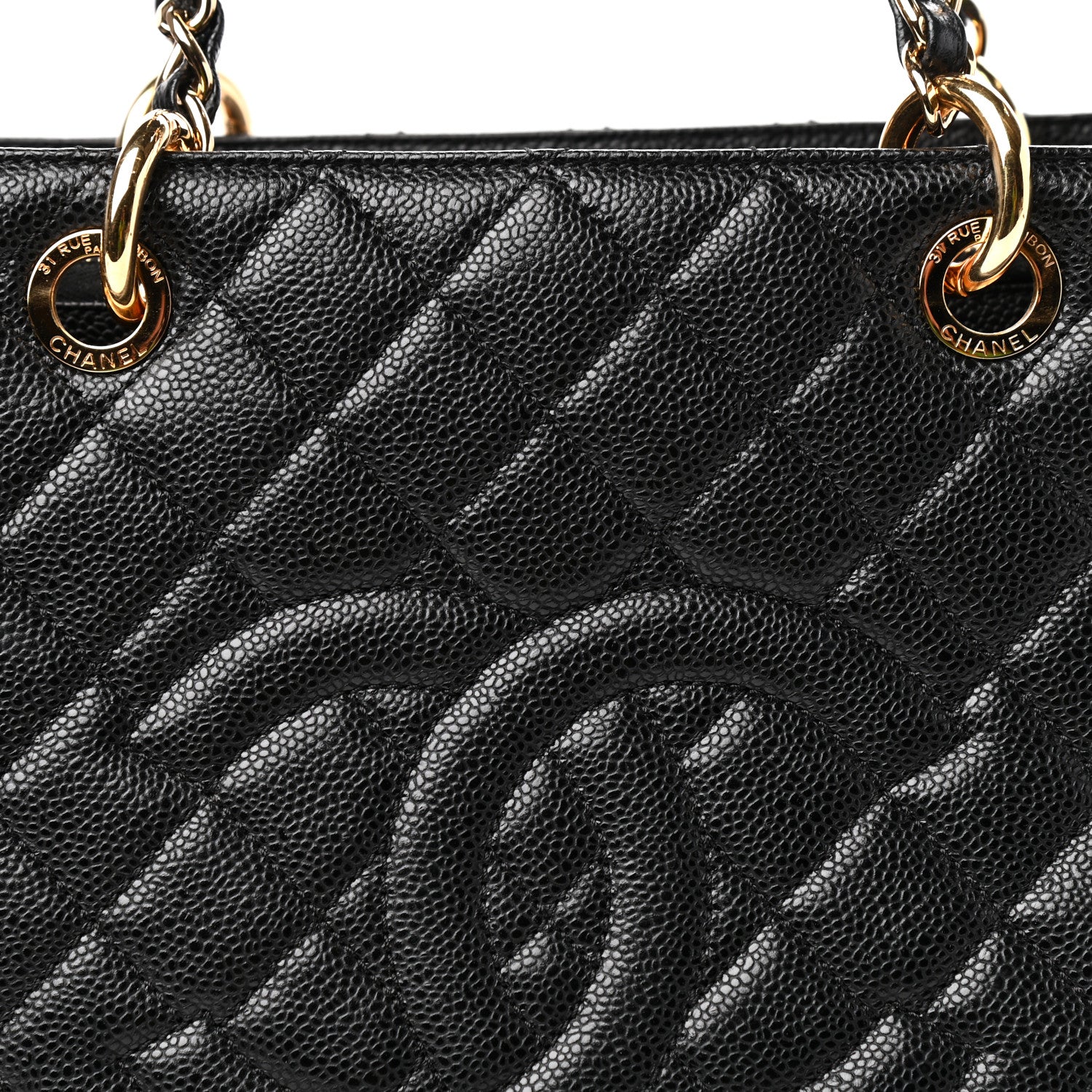 Chanel Caviar Quilted Grand Shopping Tote GST Black 10 of 10