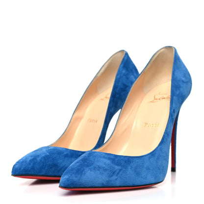 Christian Louboutin Veau Velours Pigalle Follies 100 Pumps 39 Positano 4 of 10