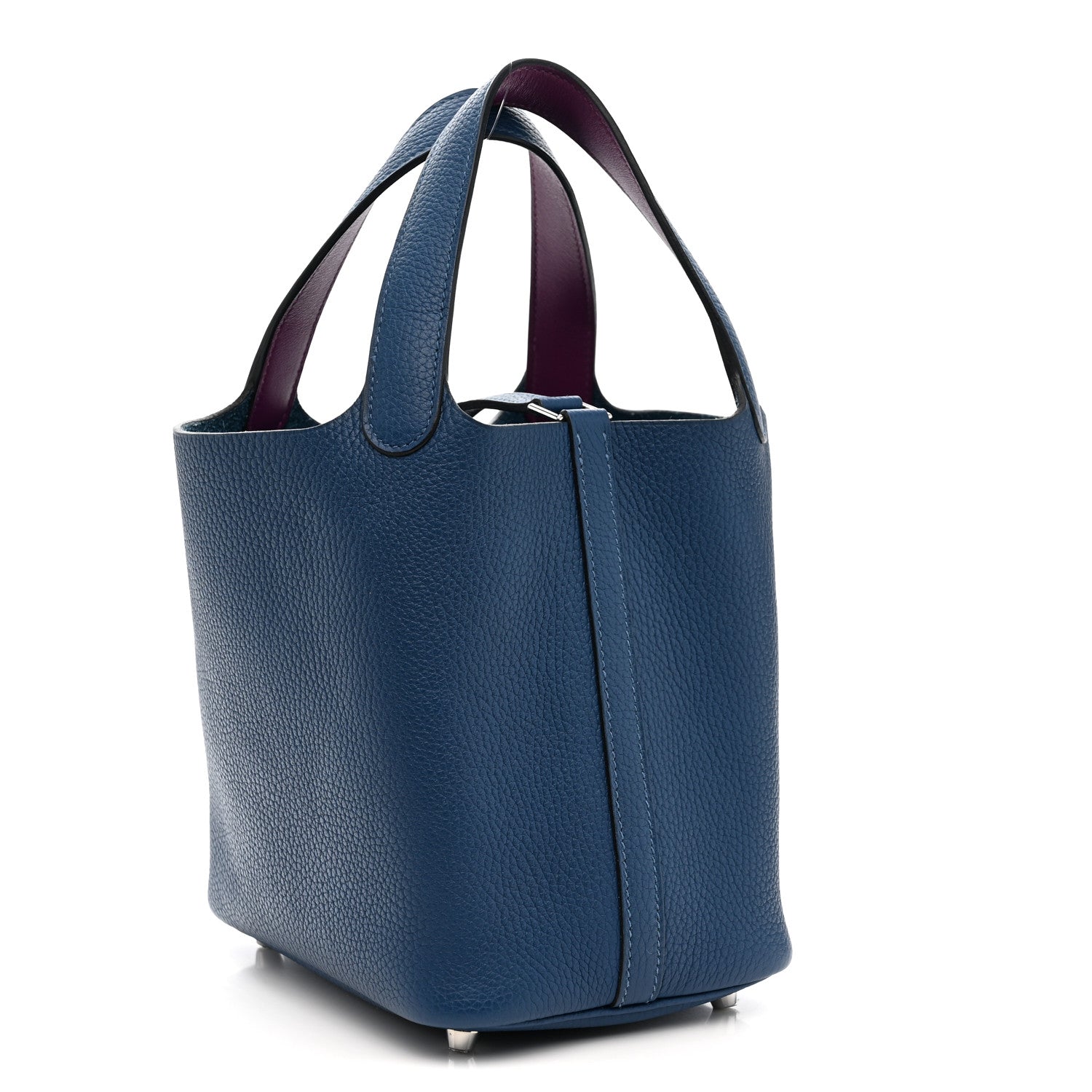 Hermes Taurillon Clemence Swift Eclat Picotin Lock 18 PM Deep Blue Anemone 2 of 11