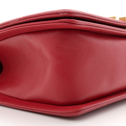 Chanel Caviar Quilted Medium Boy Flap Dark Red 9 of 10