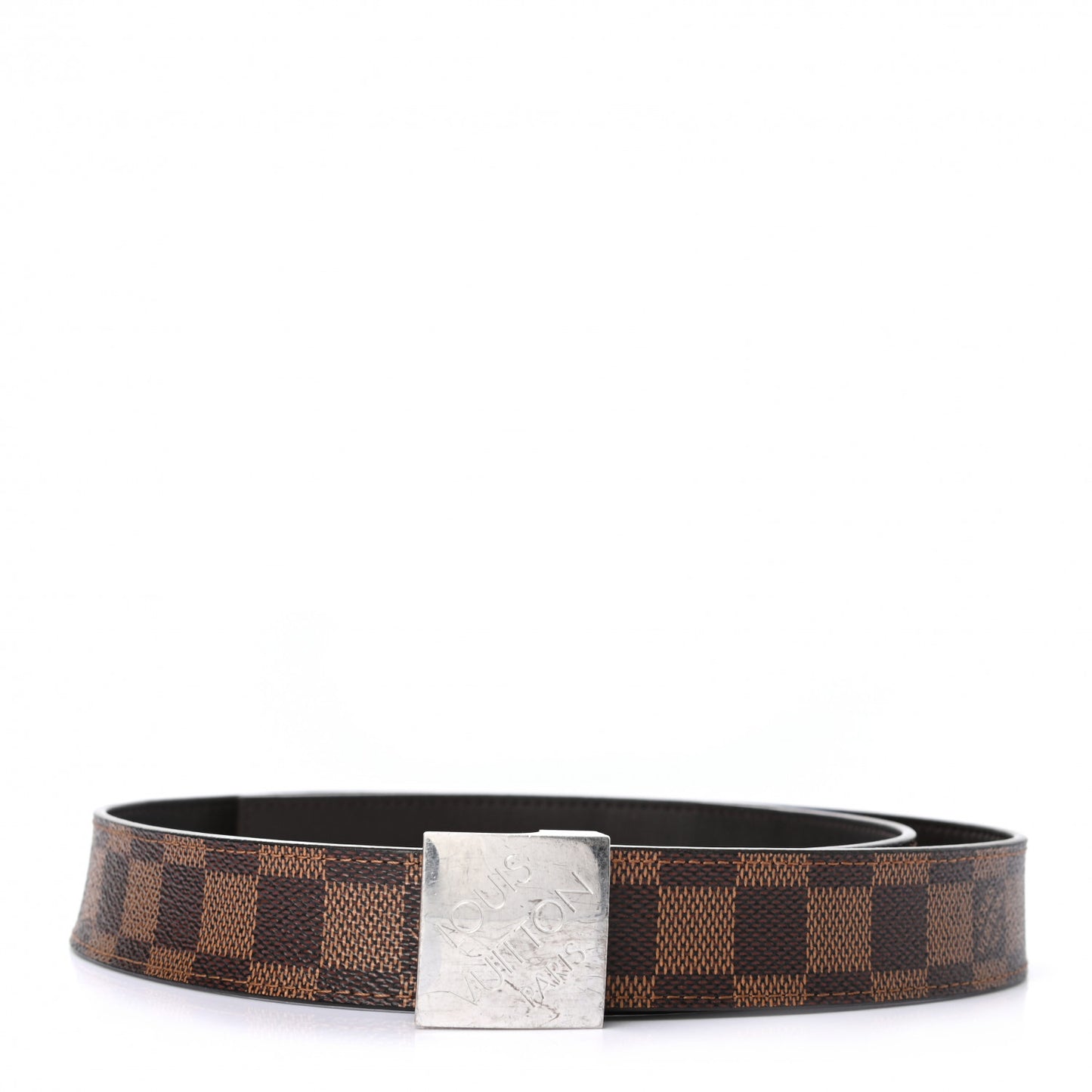 Damier Ebene LV Paris Buckle Belt 85 34