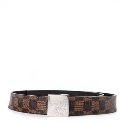 Louis Vuitton Damier Ebene LV Paris Buckle Belt 85 34 1 of 5
