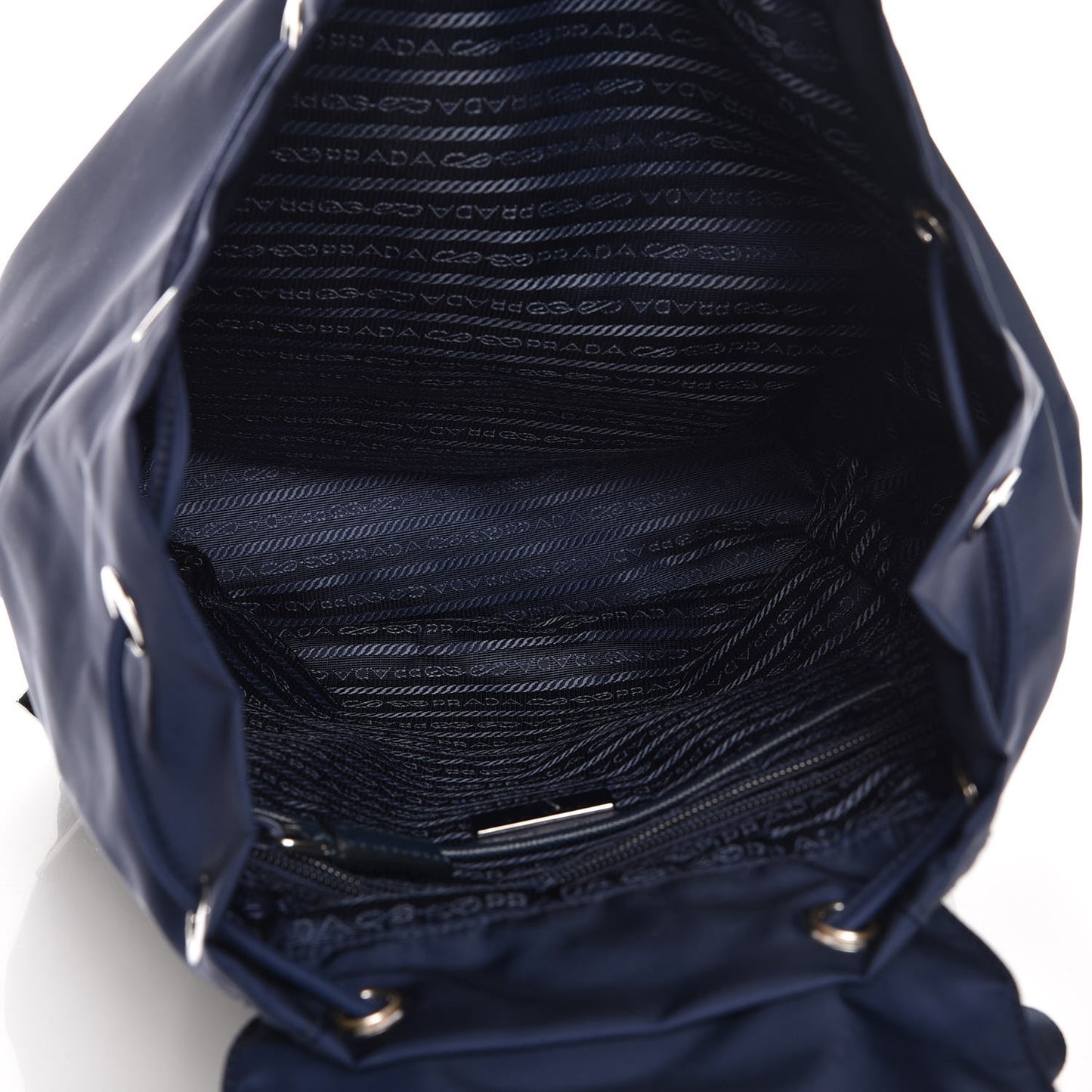 Nylon Vela Saffiano Medium Cinch Backpack Baltico