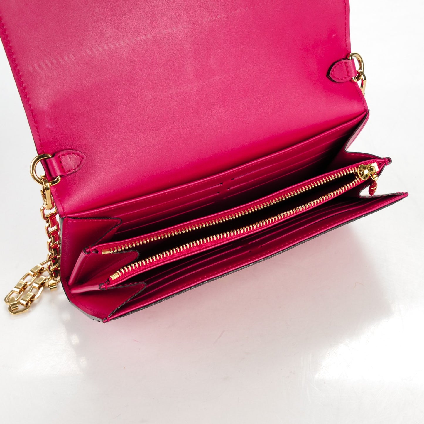 Vernis Chaine Wallet Rose Indien