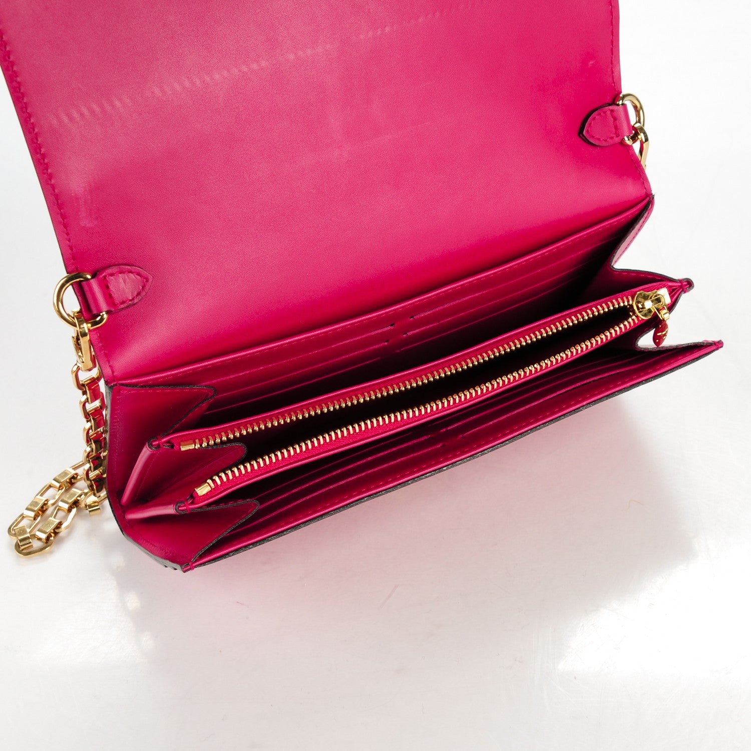 Louis Vuitton Vernis Chaine Wallet Rose Indien 9 of 9