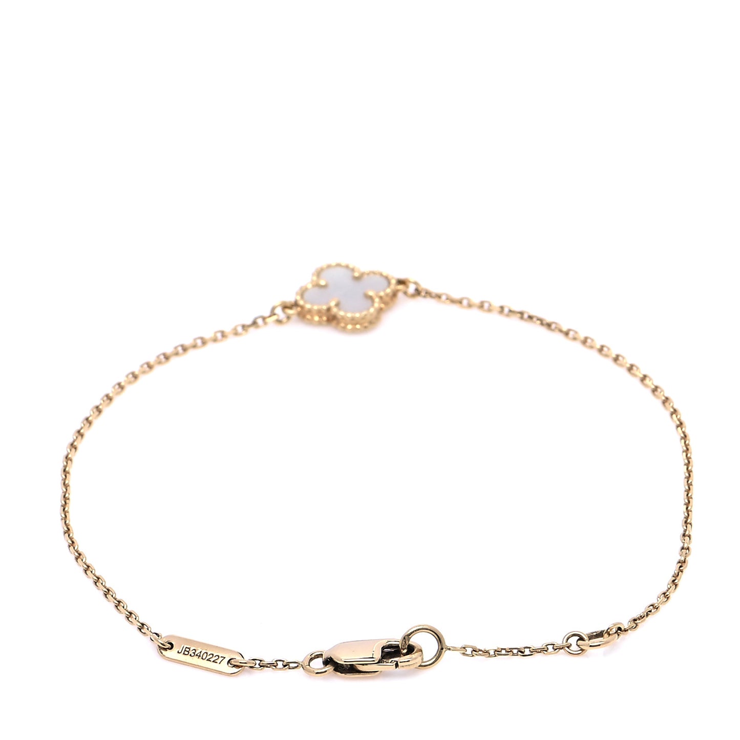 18K Yellow Gold Mother of Pearl Sweet Alhambra Bracelet
