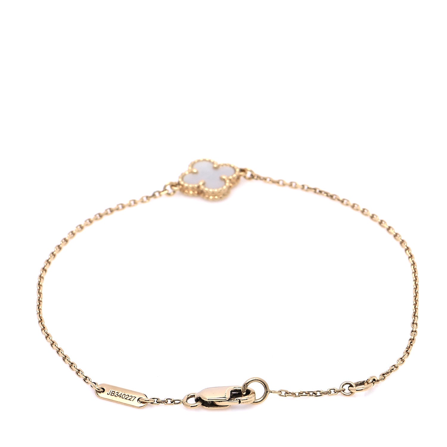 Van Cleef & Arpels 18K Yellow Gold Mother of Pearl Sweet Alhambra Bracelet 3 of 7