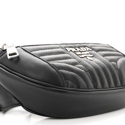 Prada Soft Calfskin Impunture Diagramme Belt Bag Black 9 of 10