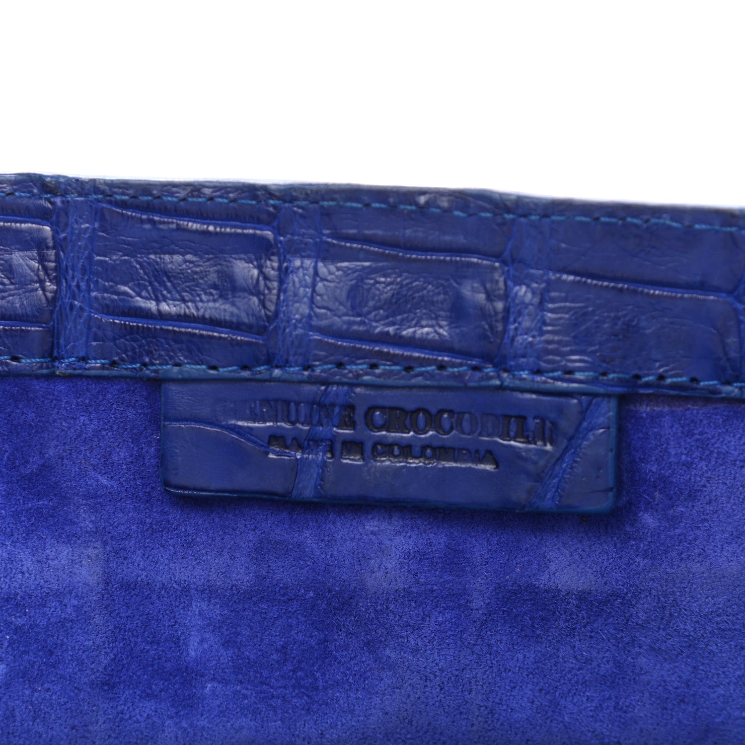 Nancy Gonzalez Crocodile Foldover Clutch Cobalt 6 of 10