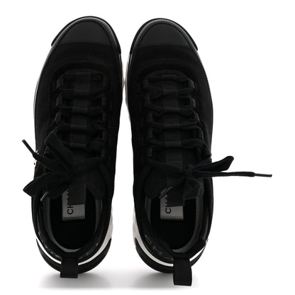 Chanel Velvet Calfskin Mixed Fibers CC Sneakers 40 Black 2 of 11