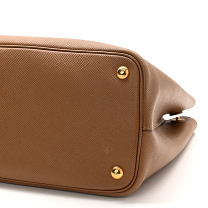 Prada Saffiano Cuir Small Double Bag Cannella Cocco 11 of 18