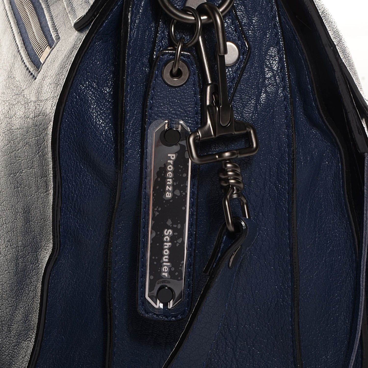 Proenza Schouler Lambskin Fringe Medium PS1 Satchel Midnight 10 of 12