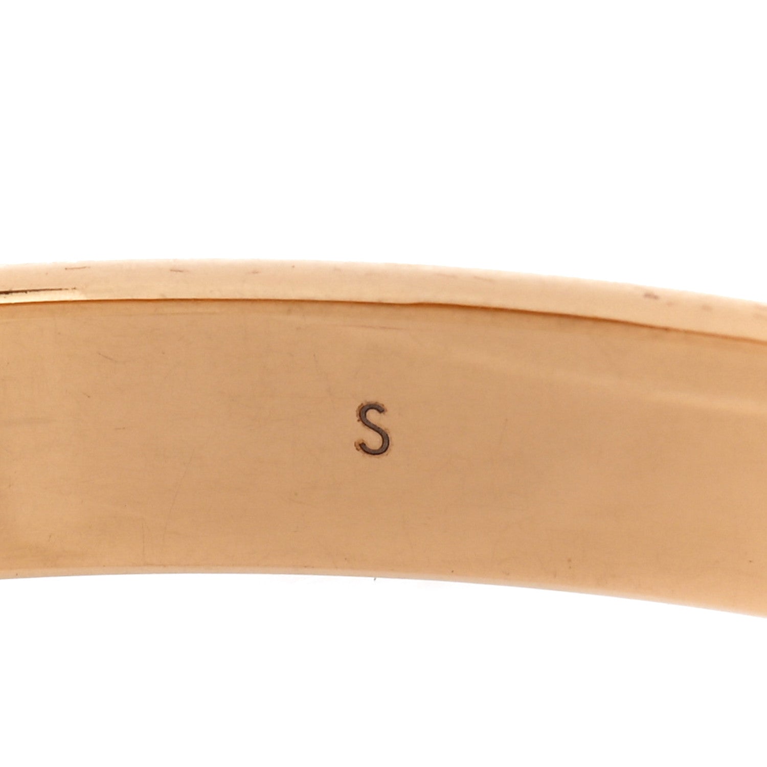 Louis Vuitton Brass Crystal Monogram Nanogram Strass Cuff S Gold 6 of 6