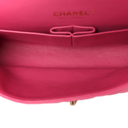 Chanel Lambskin Quilted Medium Double Flap Pink 5 of 11