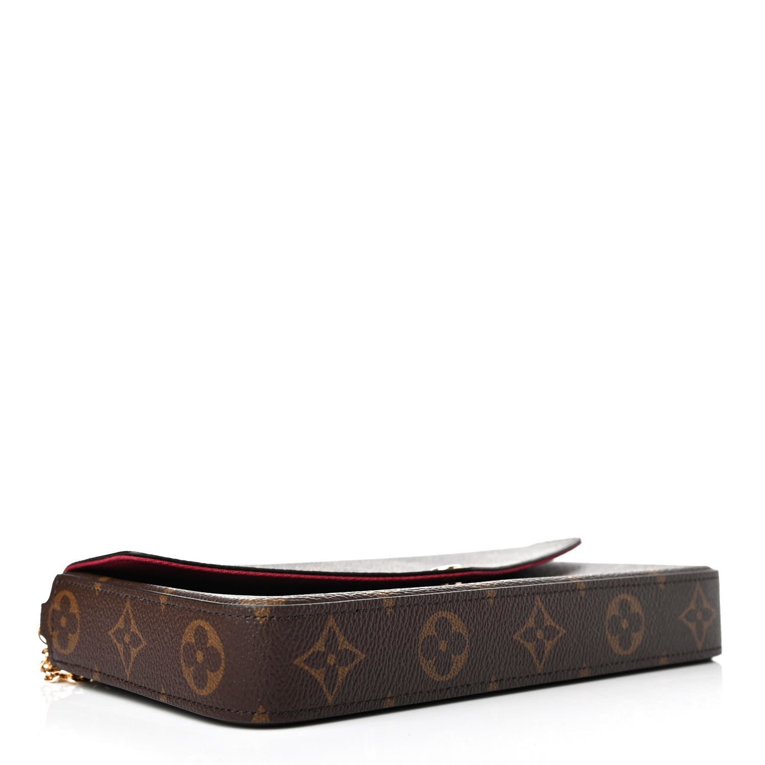 Louis Vuitton Monogram Pochette Felicie Chain Wallet Fuchsia 3 of 4