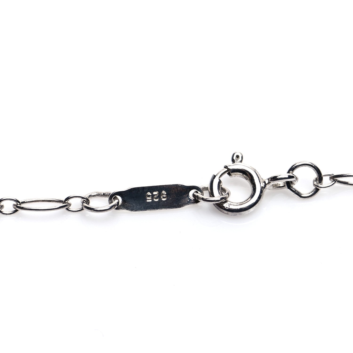 Tiffany Sterling Silver Large Crown Key Pendant Link Necklace 6 of 7