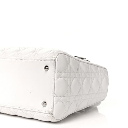 Christian Dior Lambskin Cannage Medium Lady Dior White 17 of 21