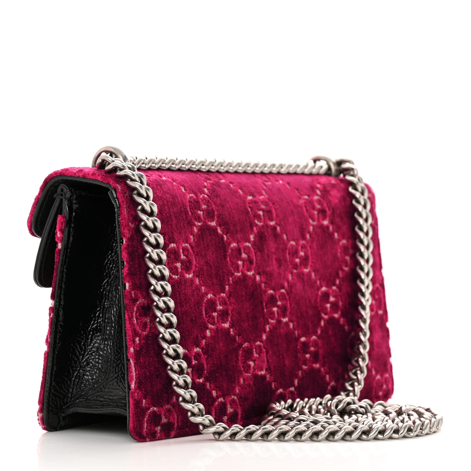 Gucci Velvet Skipper Crystal GG Monogram Small Dionysus Shoulder