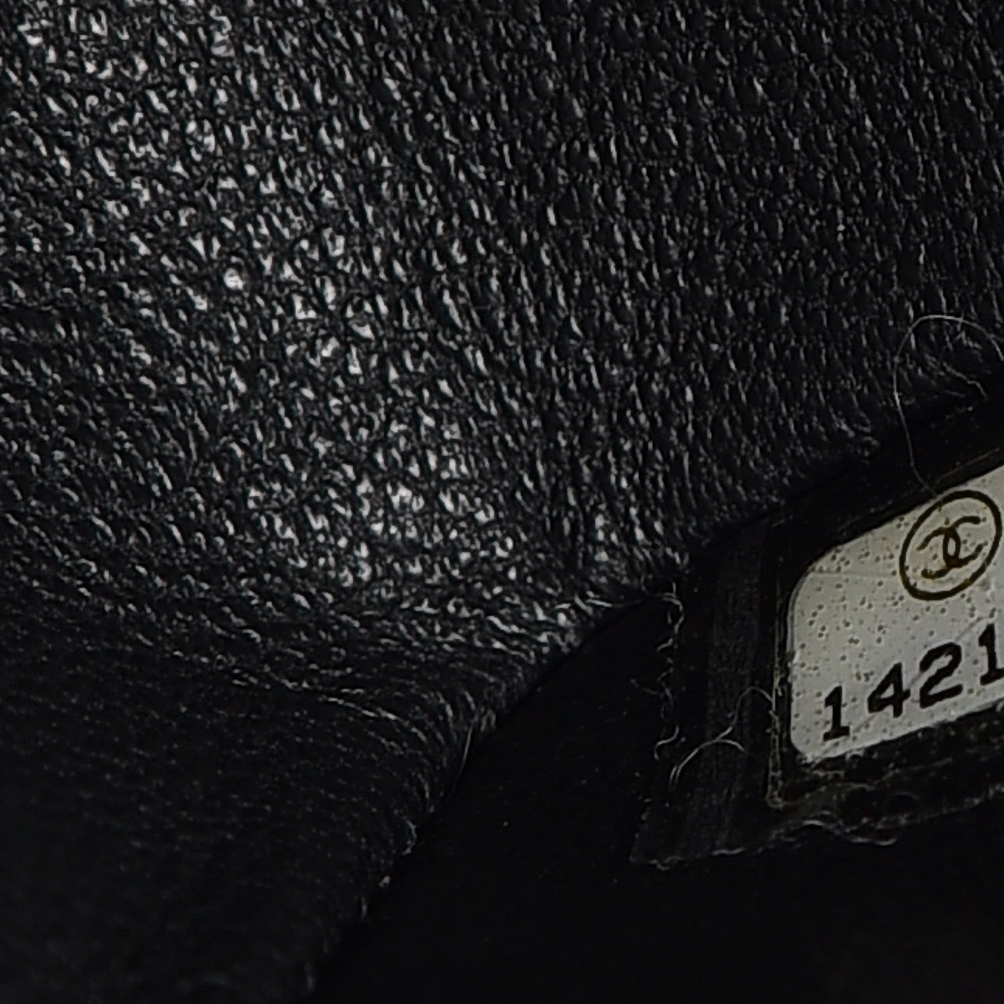 Patent Quilted Medium Double Flap Black