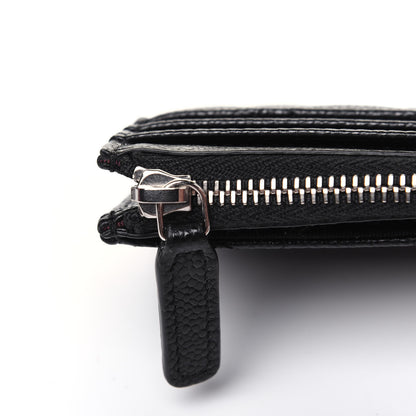 Chanel Caviar Quilted CC Zip Card Holder Black 8 of 13