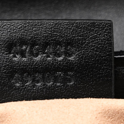 Gucci Calfskin Matelasse Aria Super Mini GG Marmont Shoulder Bag Black 7 of 11