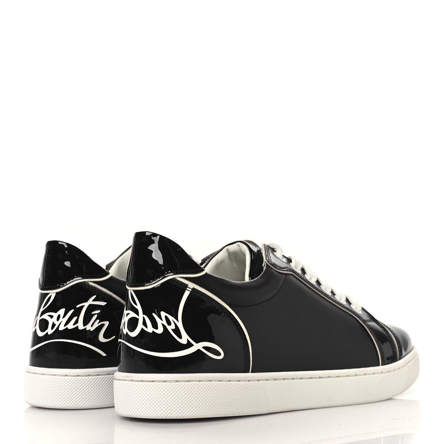 Patent Calfskin Funnyto Low Top Sneaker 38.5 Black