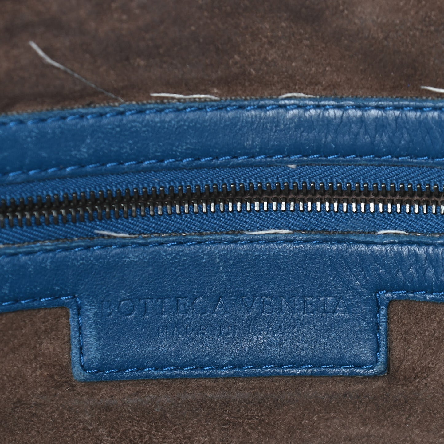 Nappa Intrecciato Nodini Bag Petrol Blue