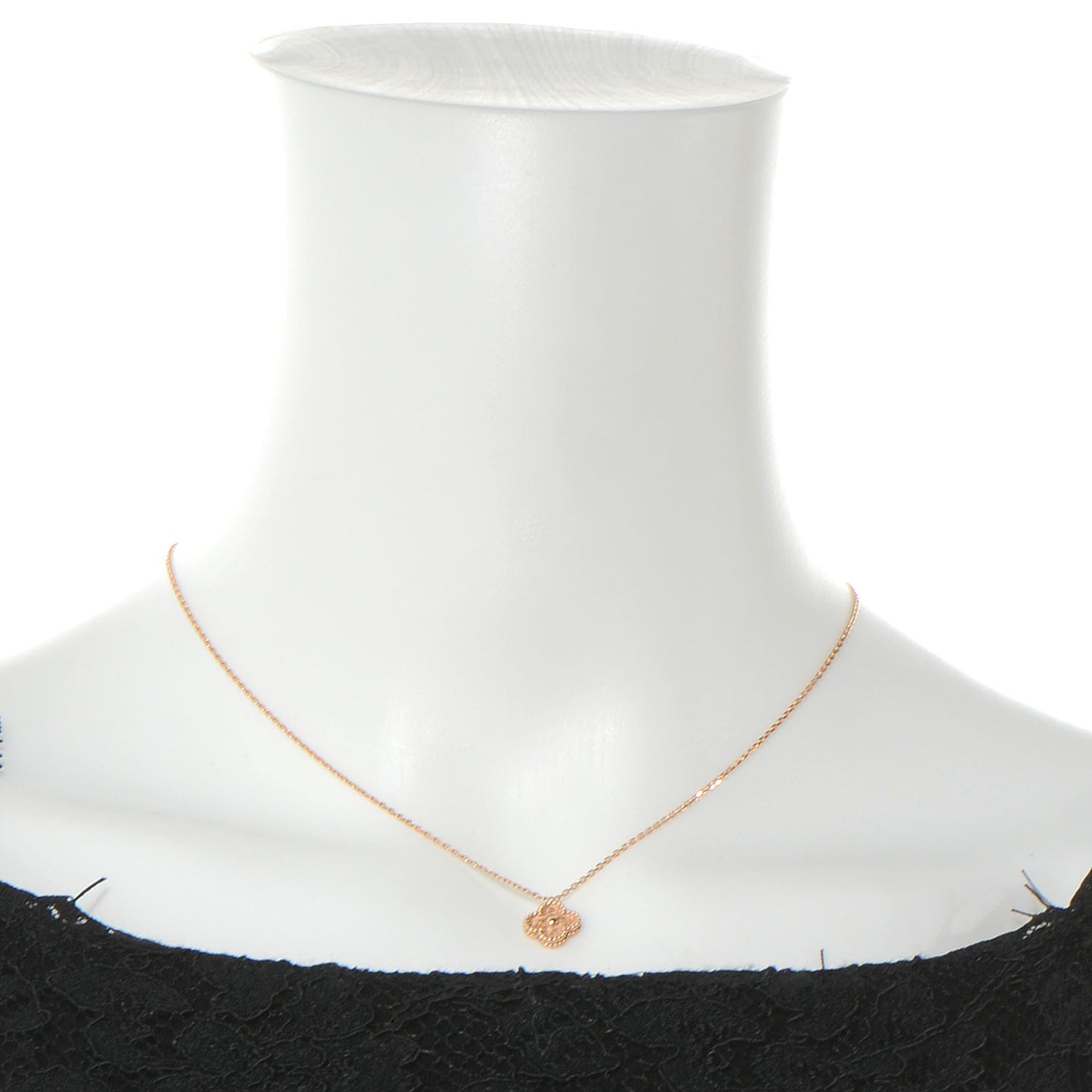 18K Rose Gold Sweet Alhambra Pendant Necklace