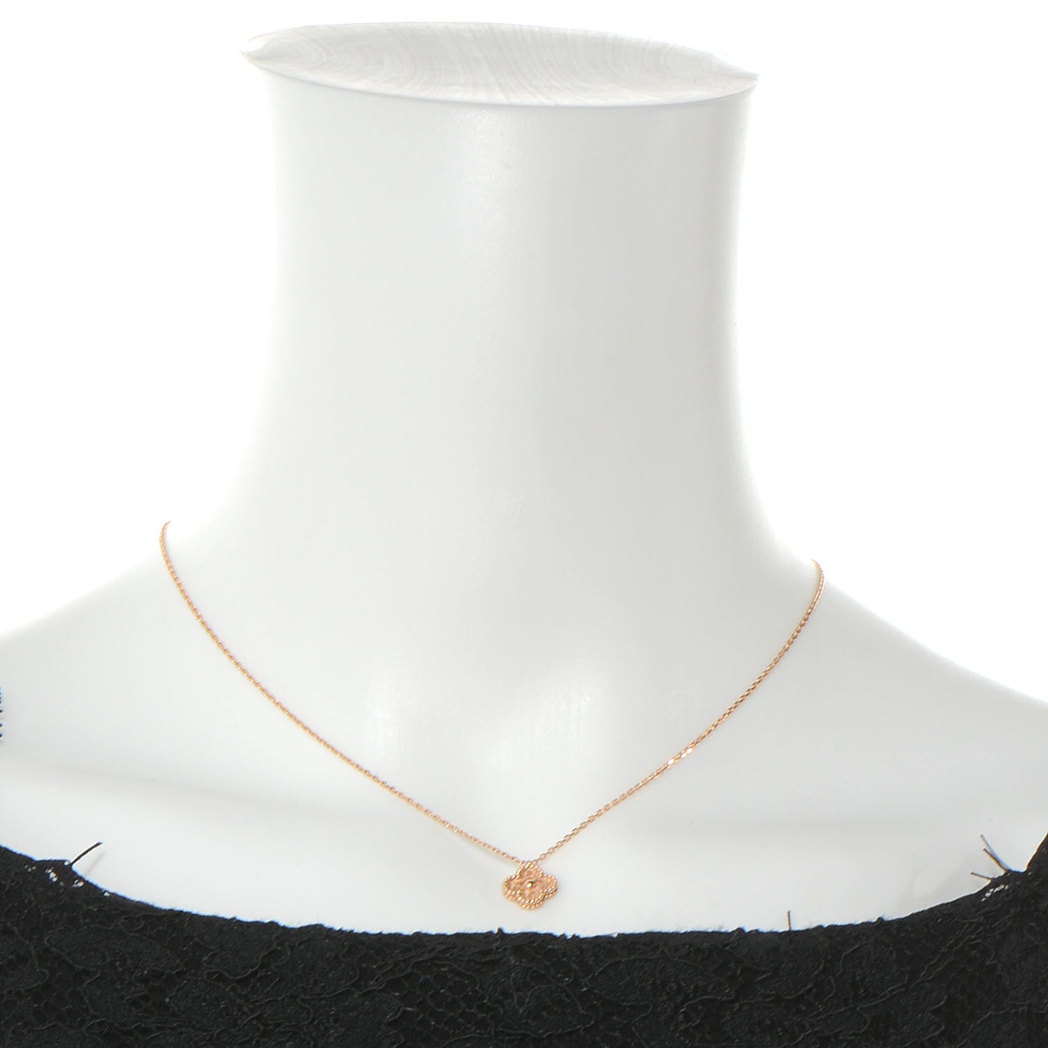 Van Cleef & Arpels 18K Rose Gold Sweet Alhambra Pendant Necklace 2 of 7