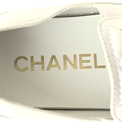 Chanel Lambskin Quilted Womens CC Stroll Sneakers 39 White 8 of 8