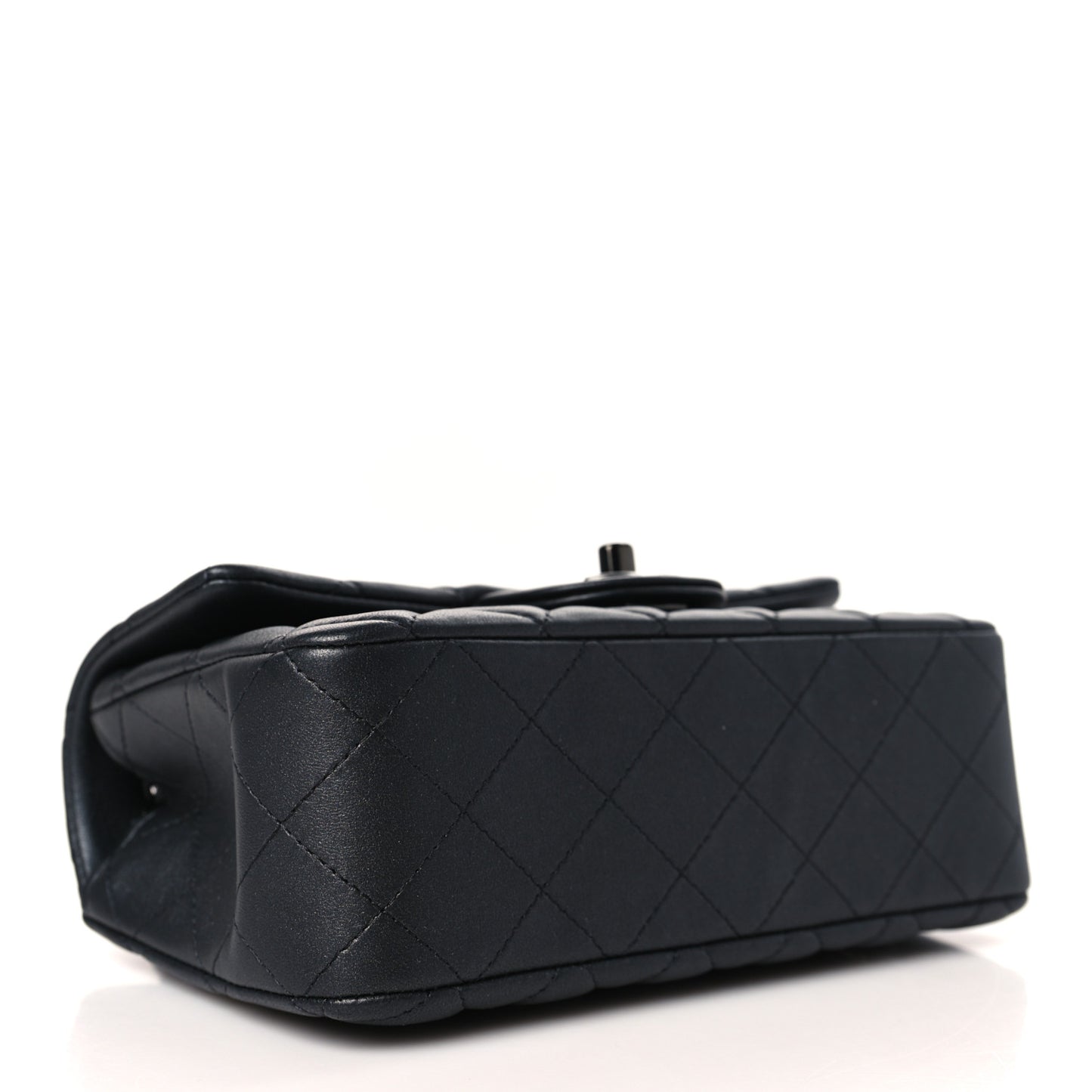 Lambskin Quilted Mini Rectangular Flap So Black