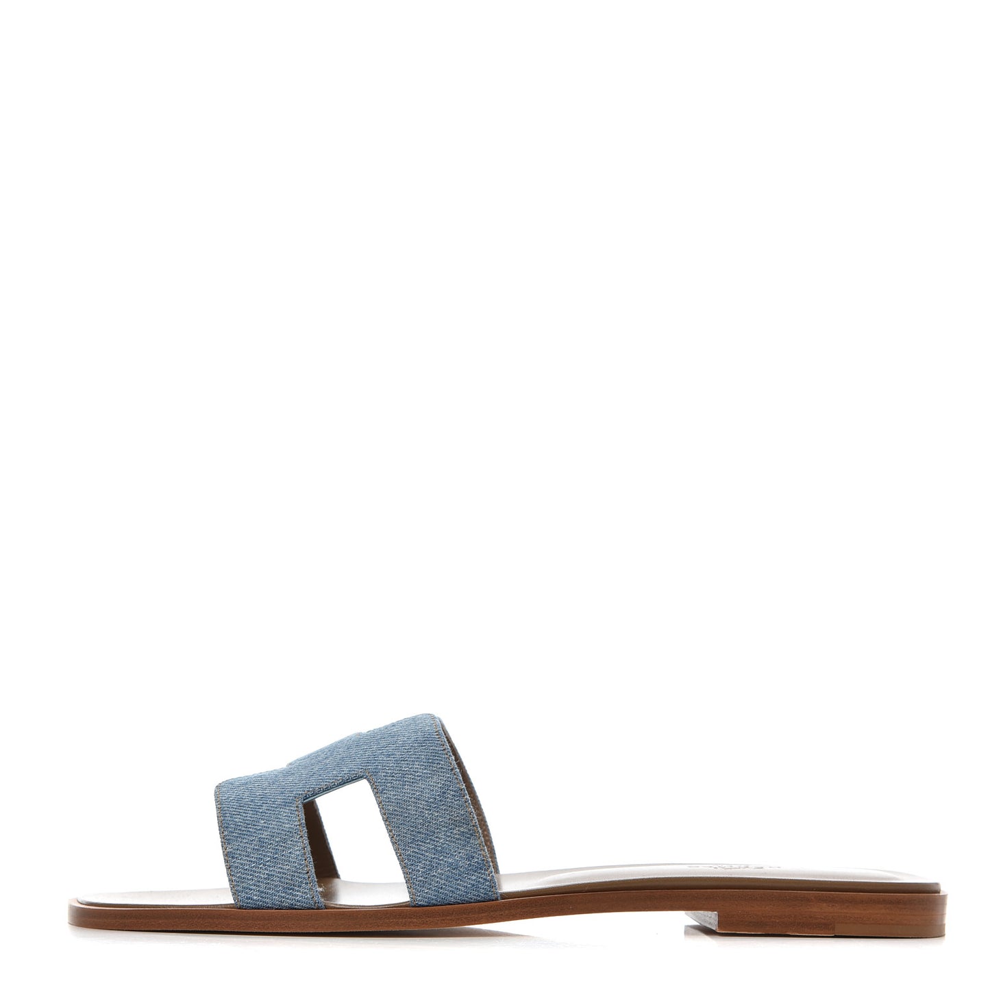 Denim Canvas Oran Sandals 40.5 Bleu Clair