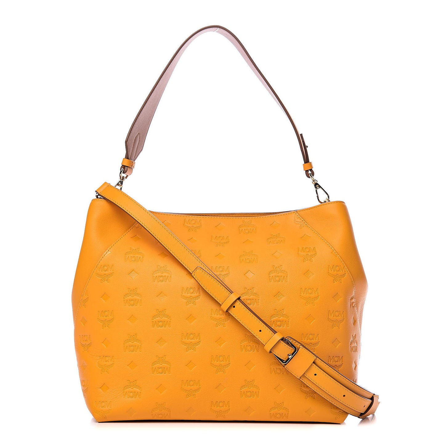 Calfskin Ottomar Monogram Medium Klara Hobo Golden Mango