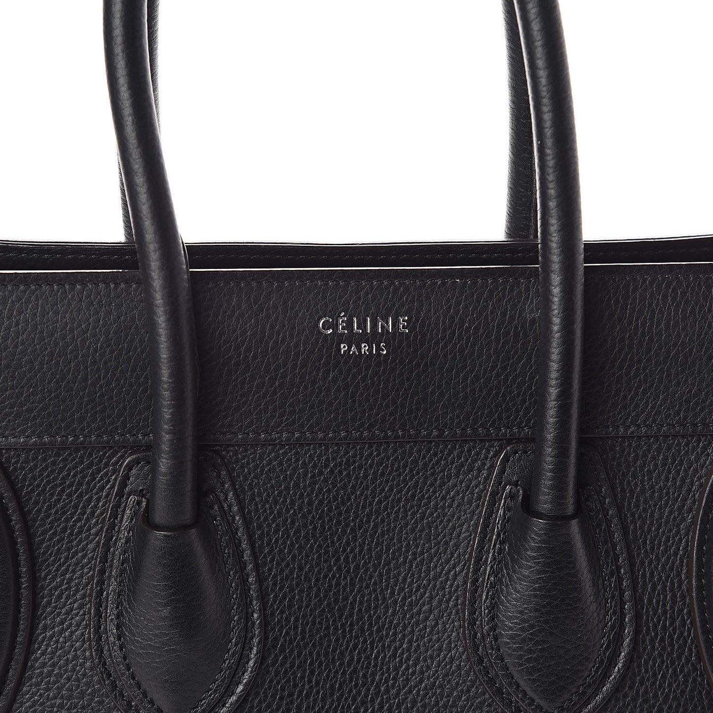 Drummed Calfskin Micro Luggage Black