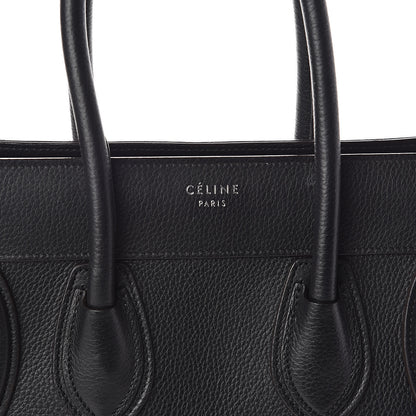 Celine Drummed Calfskin Micro Luggage Black 7 of 9