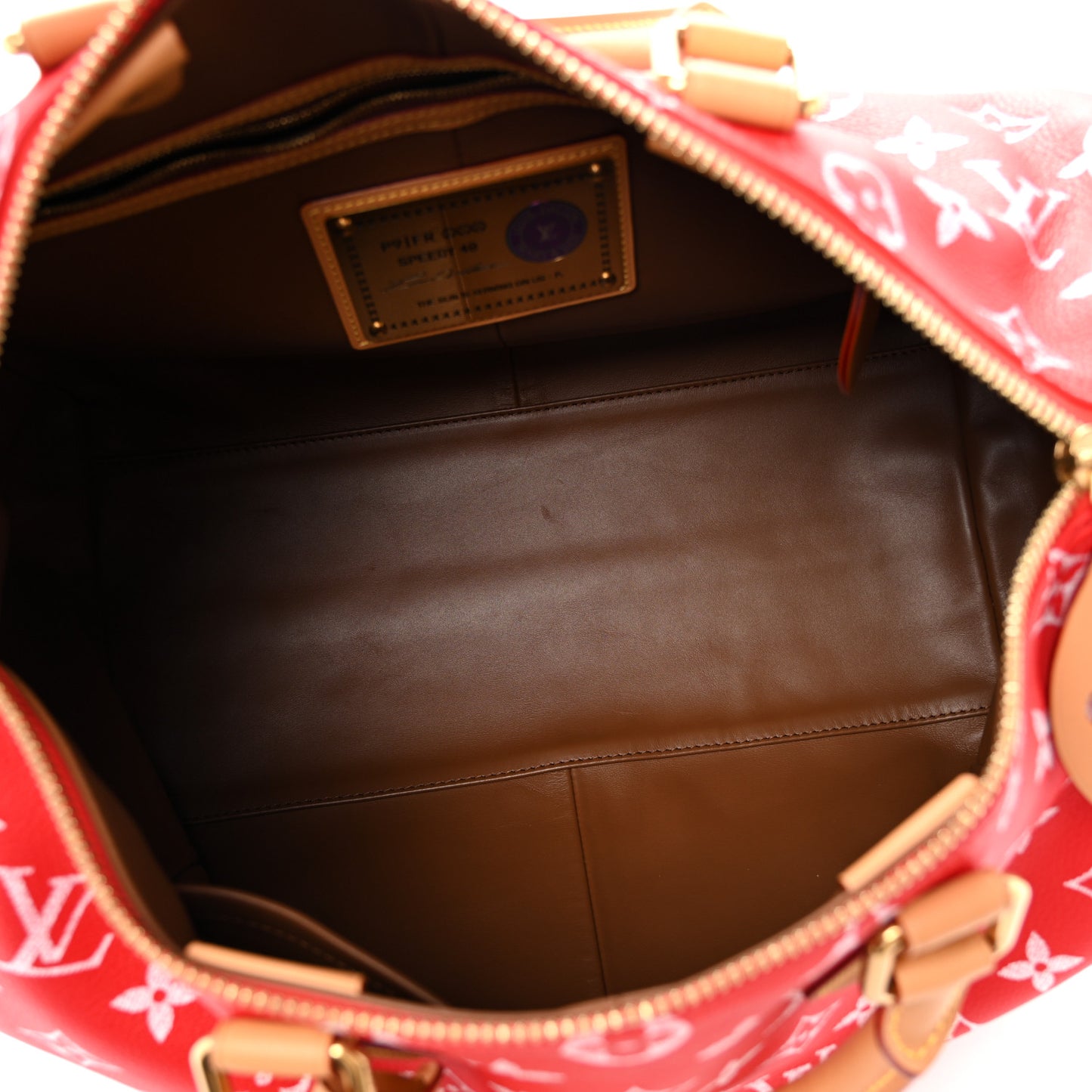 Calfskin Monogram Speedy P9 Bandouliere 40 Red