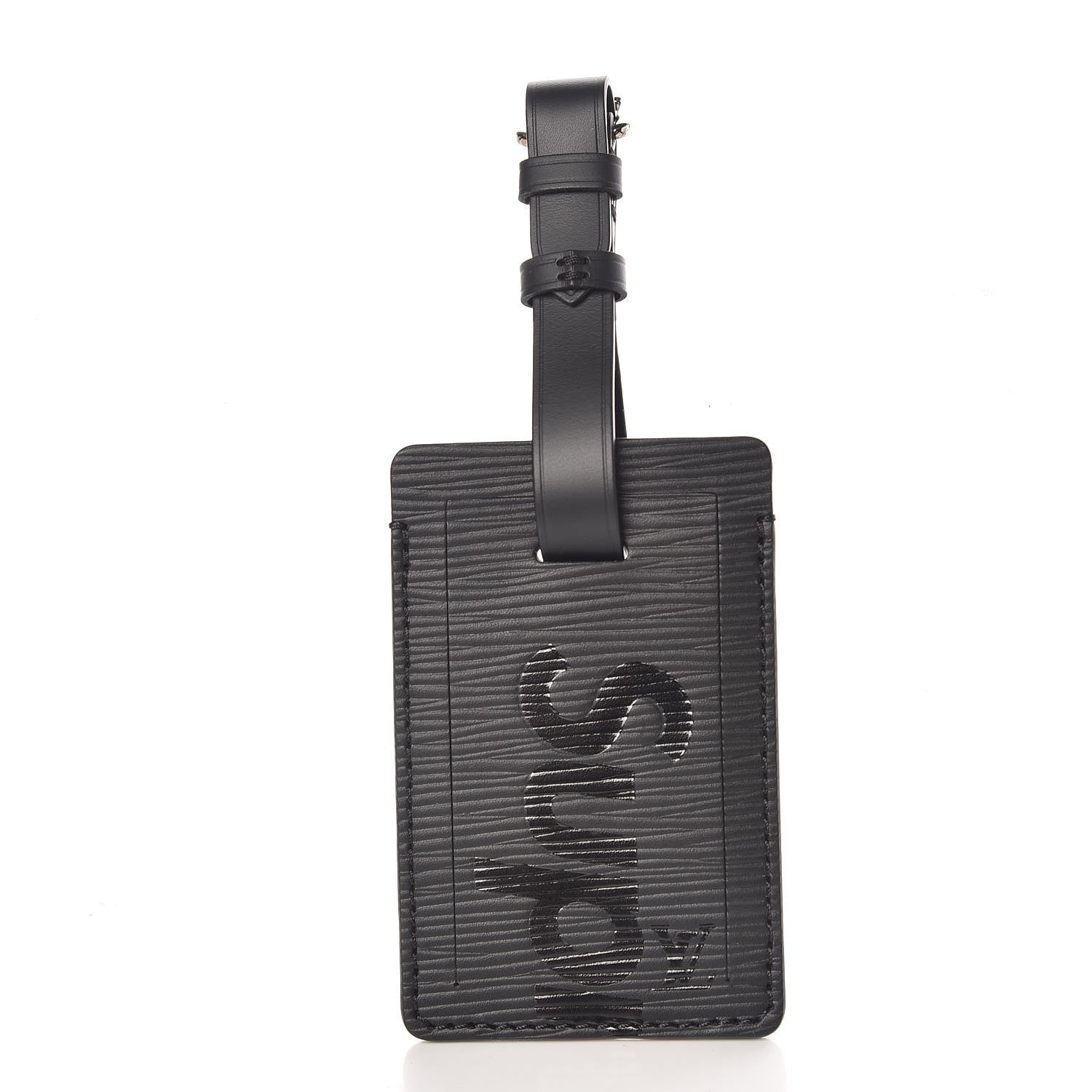 Louis Vuitton X SUPREME Epi Luggage Tag Set Black Red 4 of 5
