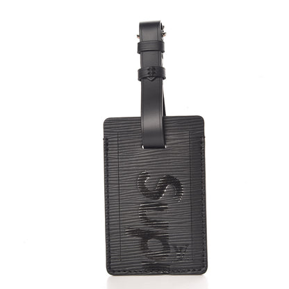 Louis Vuitton X SUPREME Epi Luggage Tag Set Black Red 4 of 5