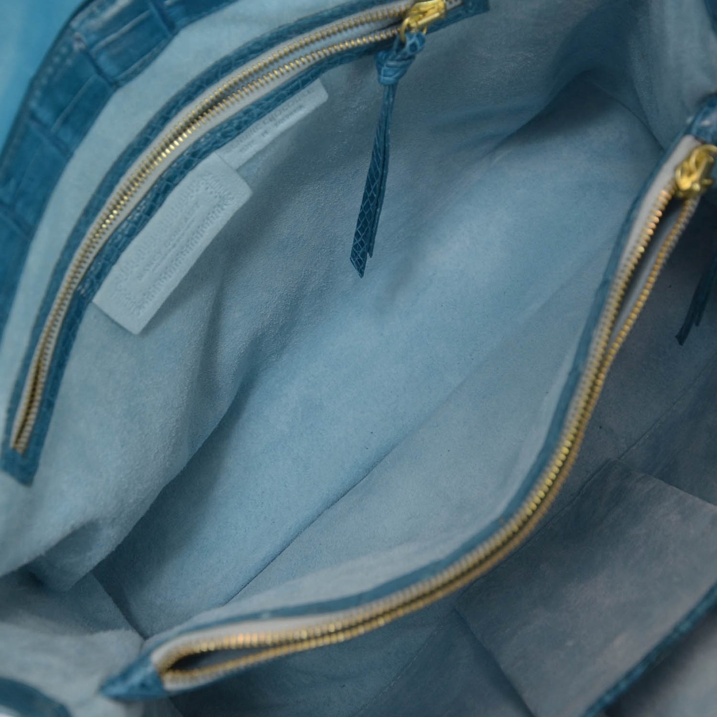 Crocodile Handbag Turquoise