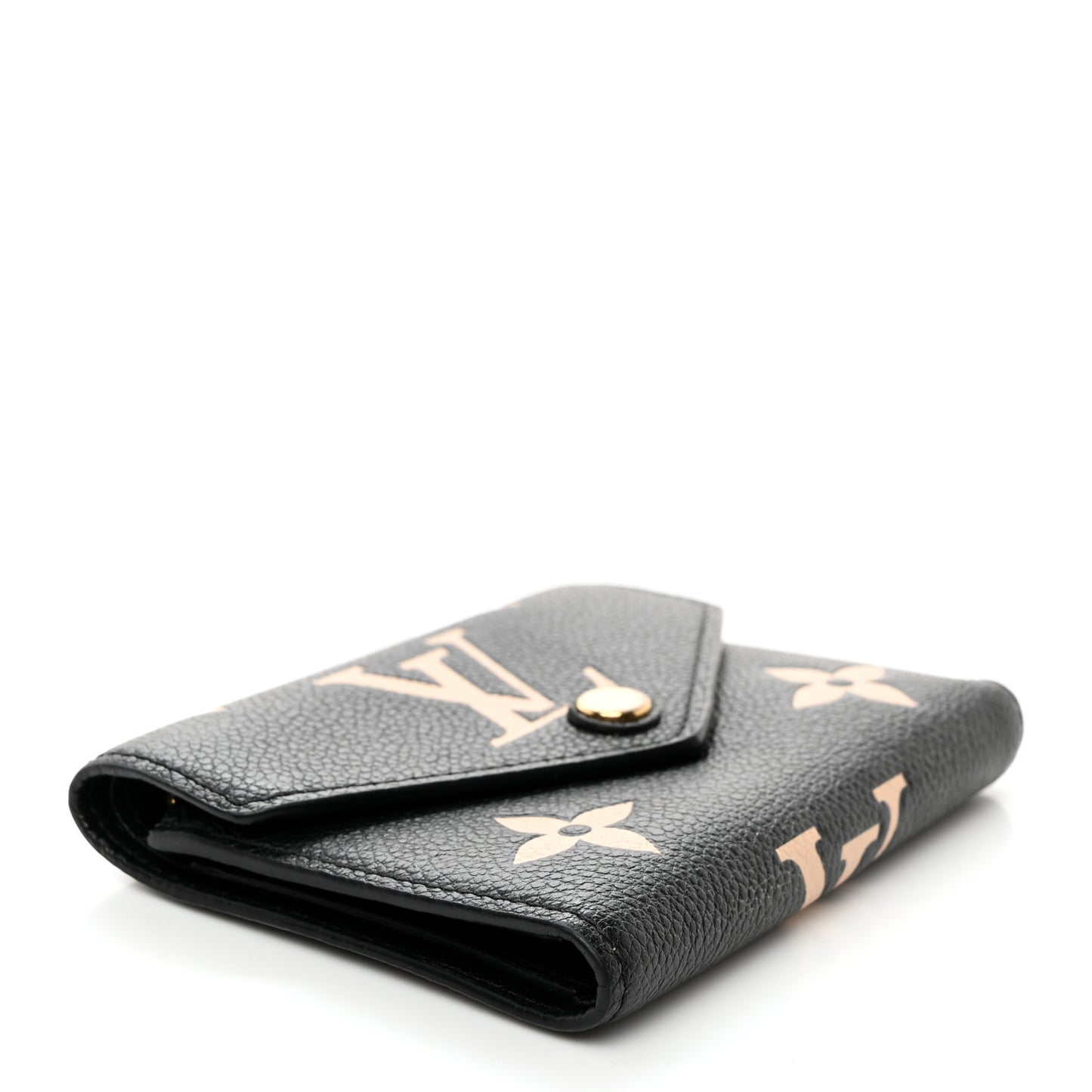 LOUIS VUITTON Empreinte Monogram Giant Victorine Wallet Black Beige