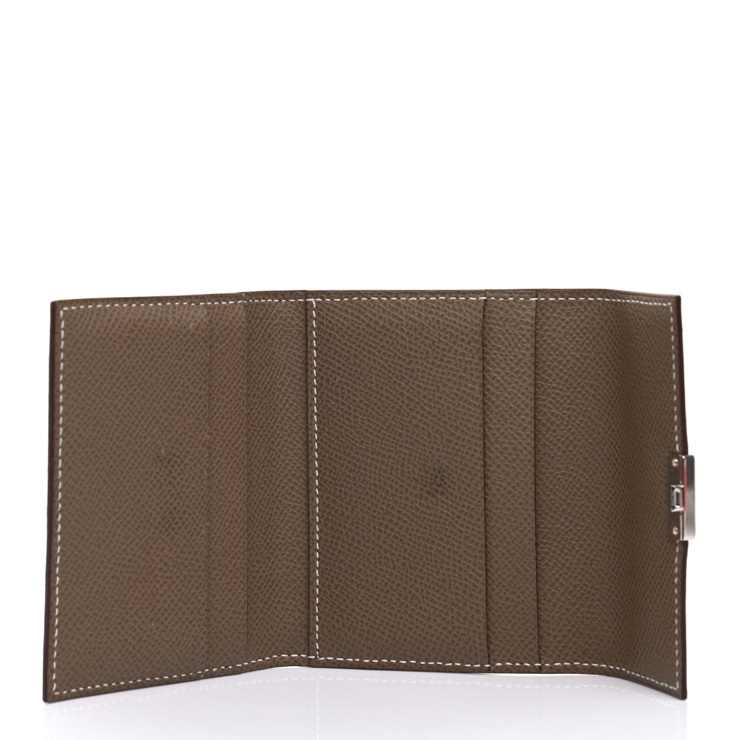 Hermes Epsom Clic Mini Card Holder Etoupe 5 of 9