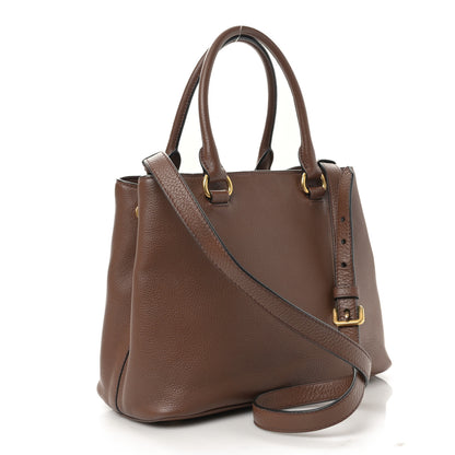 Prada Vitello Daino Tote Brown 3 of 9